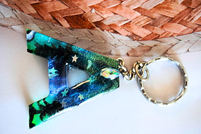 'A' ARORA INSPIRED LETTER KEYCHAIN(LKB00051)