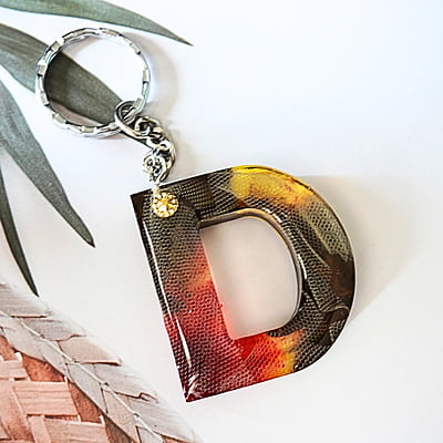 'D' MESH MANIA LETTER KEYCHAIN 'D' MESH MANIA LETTER KEYCHAIN