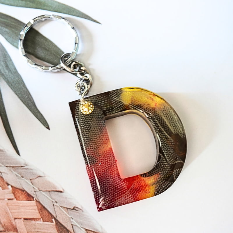 'D' MESH MANIA LETTER KEYCHAIN 'D' MESH MANIA LETTER KEYCHAIN