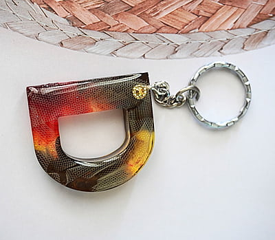 'D' MESH MANIA LETTER KEYCHAIN 'D' MESH MANIA LETTER KEYCHAIN