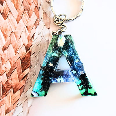 'A' ARORA INSPIRED LETTER KEYCHAIN(LKB00051)