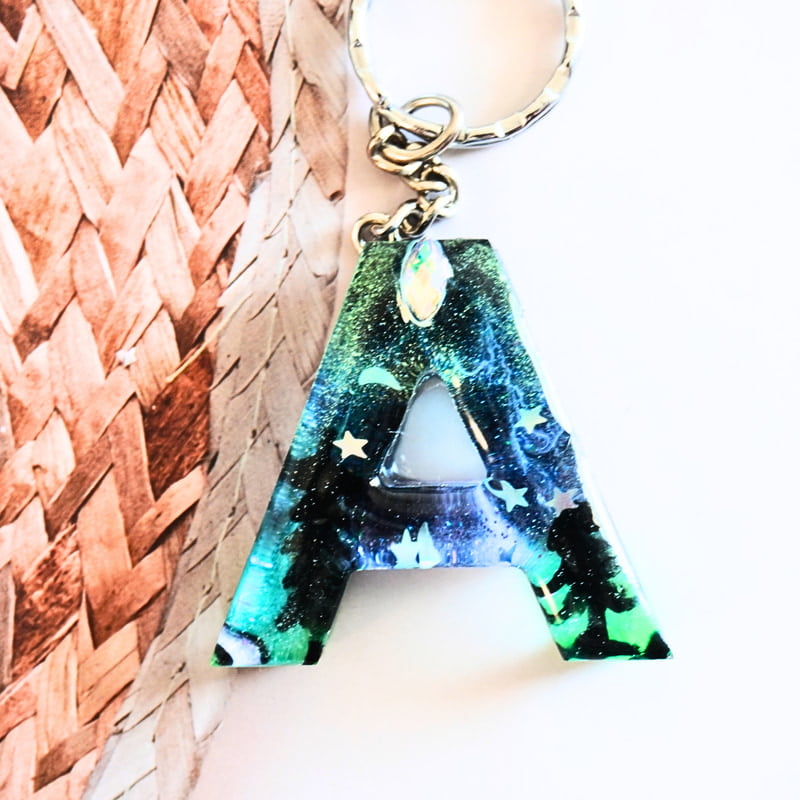 'A' ARORA INSPIRED LETTER KEYCHAIN(LKB00051)