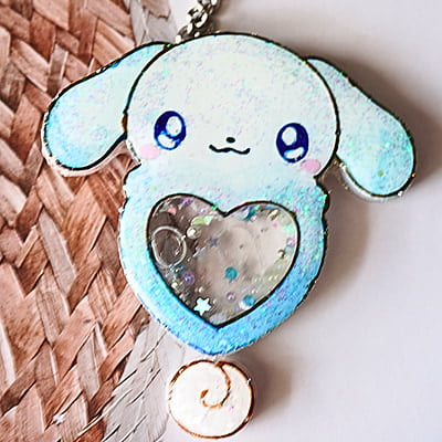 CINNAMAROLL RESIN SHAKER KEYCHAIN (HKS0012) CINNAMAROLL RESIN SHAKER KEYCHAIN (HKS0012)