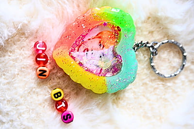 FANCY HEART SHAKER KEYCHAIN FANCY HEART SHAKER KEYCHAIN