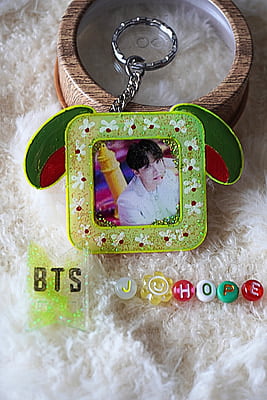 J-HOPE BTS LOP EARS RABBIT PHOTO KEYCHAIN J-HOPE BTS LOP EARS RABBIT PHOTO KEYCHAIN