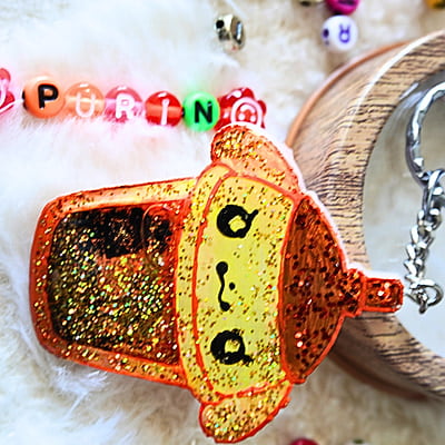 PURIN KAWAII CUP SHAKER KEYCHAIN PURIN KAWAII CUP SHAKER KEYCHAIN