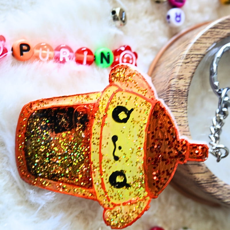 PURIN KAWAII CUP SHAKER KEYCHAIN PURIN KAWAII CUP SHAKER KEYCHAIN