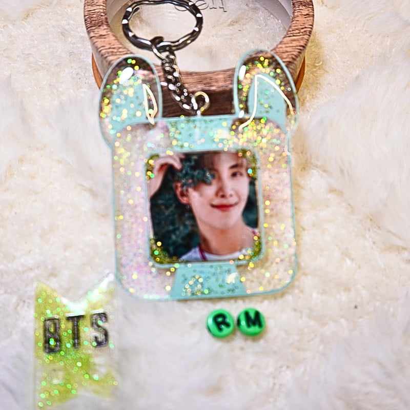 RM BTS RABBIT PHOTO FRAME KEYCHAIN RM BTS RABBIT PHOTO FRAME KEYCHAIN